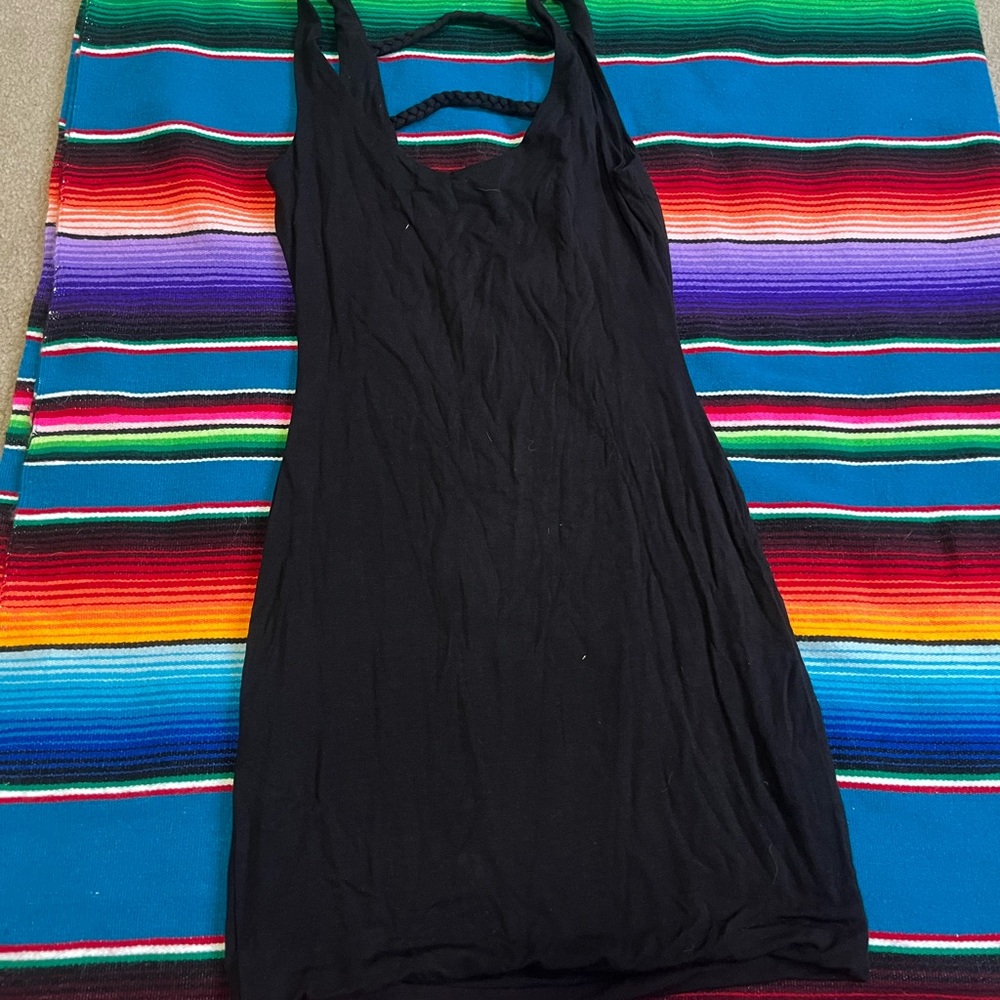 Classic cotton Black Sleeveless Tank Dress
